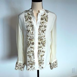 Alice and Olivia beaded blouse